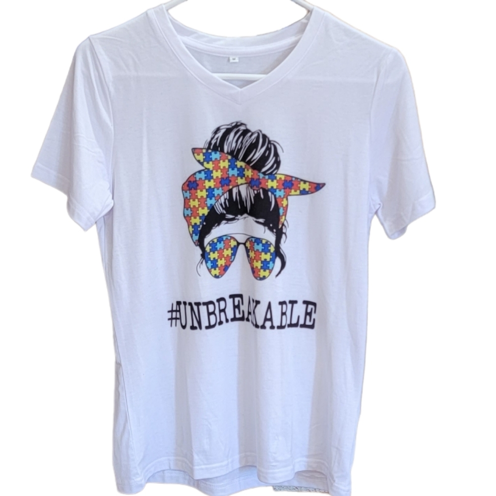 CRICUT #UNBREAKABLE Autism Awareness Tee shirt